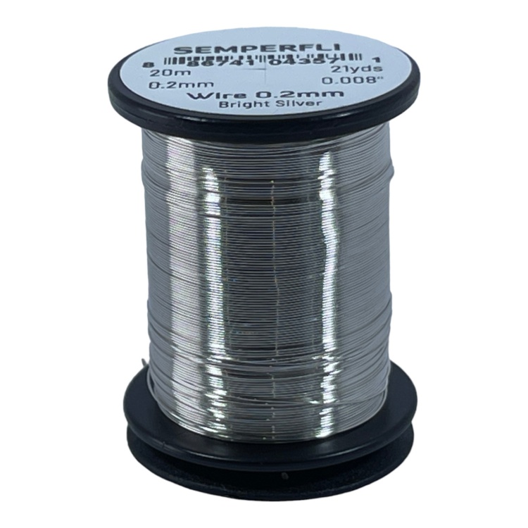 Semperfli Wire 0.2mm Bright Silver